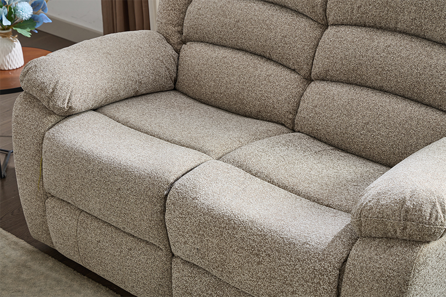 RC-2329 Manu-manong Dual-Sided Reclining Loveseat na may talon pabalik