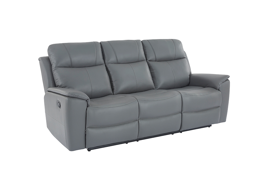 RC-2424 Faux leather manual dual-sided recliner sofa nakalakip na mga unan