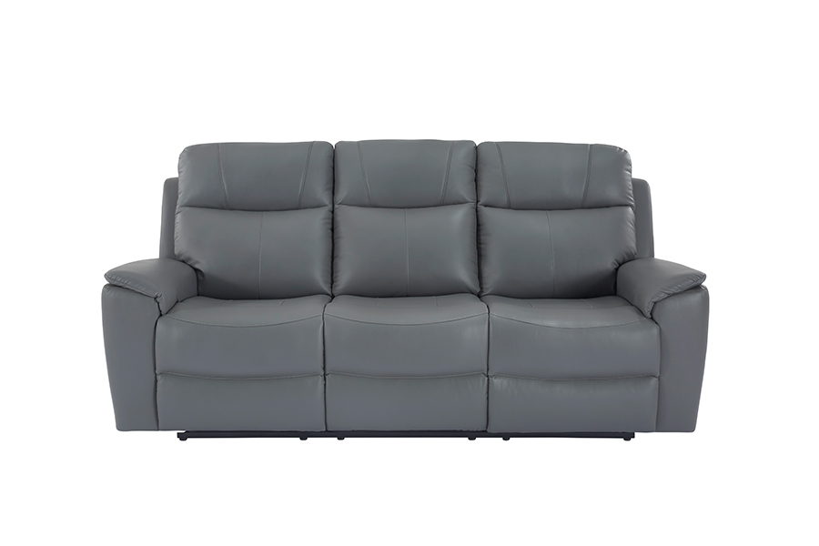 RC-2424 Faux leather manual dual-sided recliner sofa nakalakip na mga unan