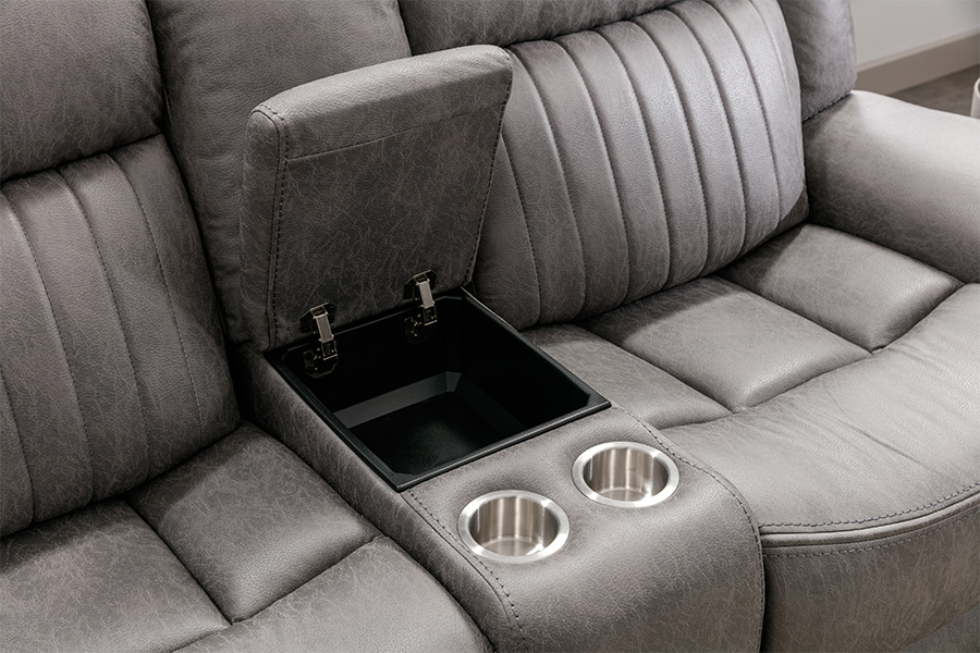 RC-7756 POLYESTER TECH TAFFIC MANUAL RECLINING LOVESEAT SA CONSOLE