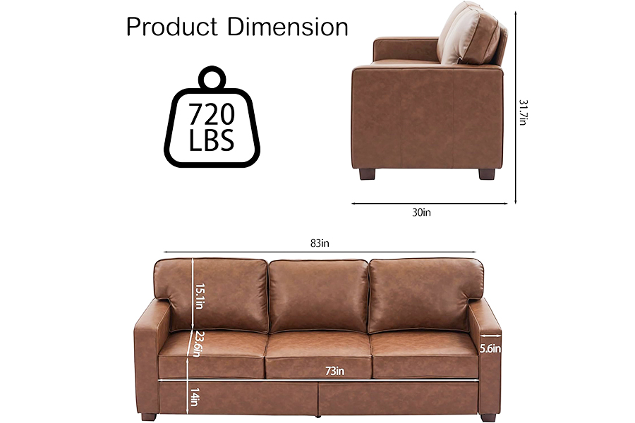PU Faux leather Couch, Chair (SF021-BR-S)/loveseat (SF021-BR-M)/SOFA (SF021-BR-L)